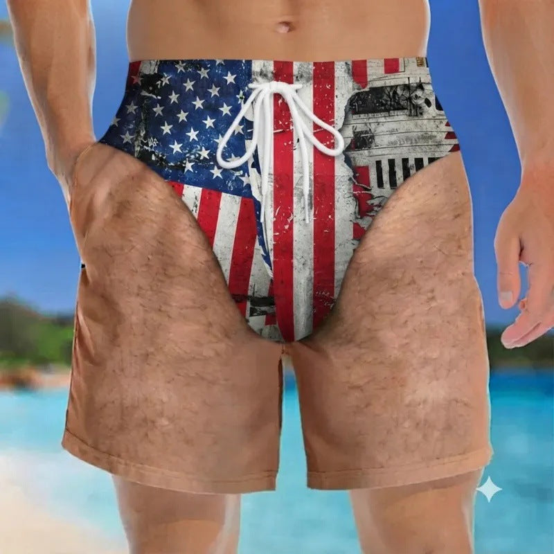 🏖️🩳American flag freedom cool and quick-drying beach shorts