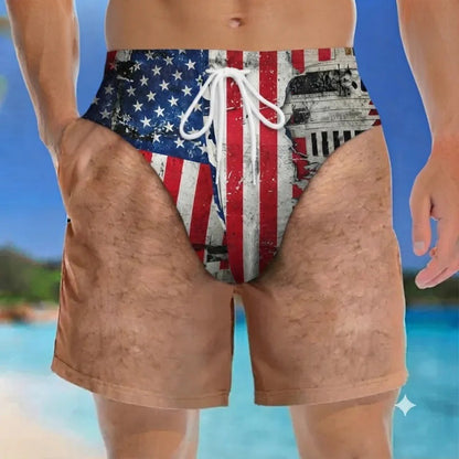 🏖️🩳American flag freedom cool and quick-drying beach shorts