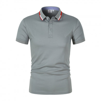 Men's Cotton-Simulated Polo Cultural T-Shirt
