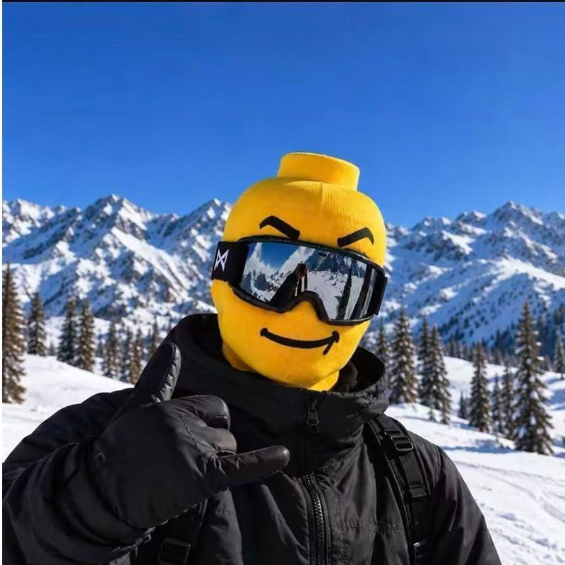 😂Funny Yellow Toy Figurine Head Ski Mask Balaclava