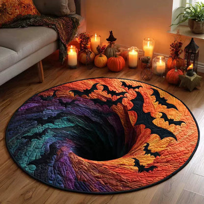 💀Halloween 3D Swirl Skull Round Rug