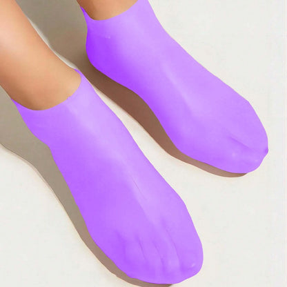 🦶 Reusable Silicone Moisturizing Socks for Dry, Rough Feet – Soft & Stretchy, 1 Pair