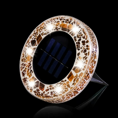 🔥Hot Sale 49% off🌟💎 Solar Outdoor Mosaic Disk Pathway LED Lights