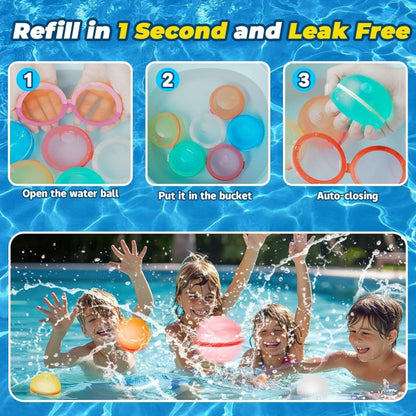 💧Silicone magnetic reusable water ball