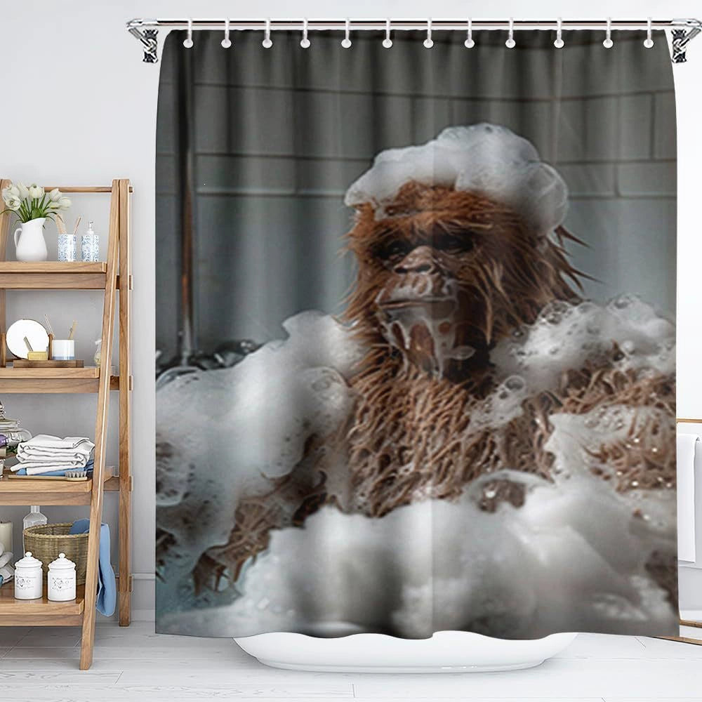 🌋Dinosaur Volcano Waterproof Fabric Shower Curtain