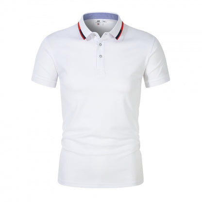 Men's Cotton-Simulated Polo Cultural T-Shirt