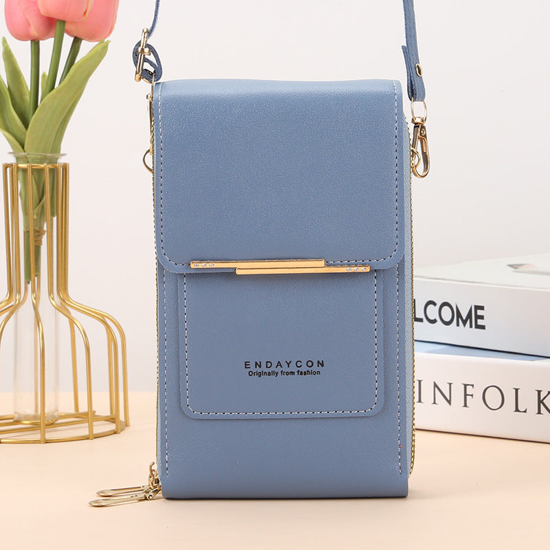 👜Touchscreen crossbody cell phone bag with clear window and card slot