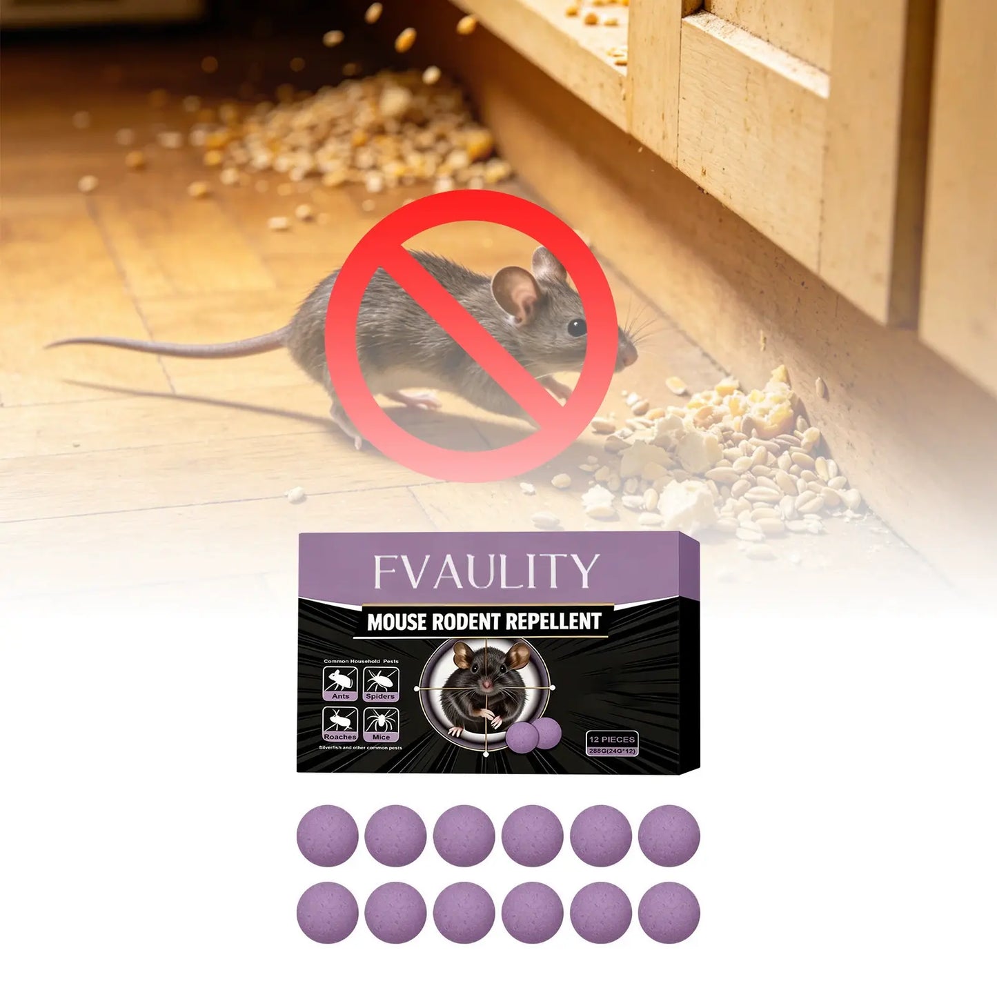 🐭 12-Pack Rodent Repellent Balls, Effective Pest Control Solution