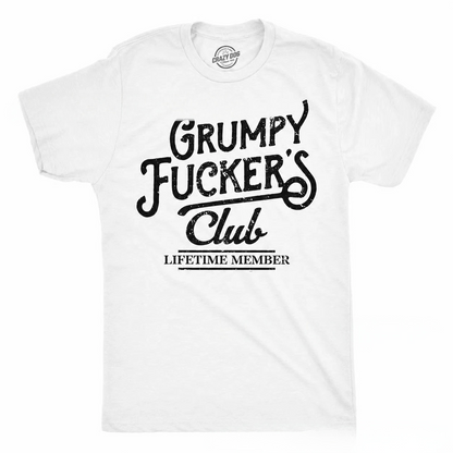 👕 Mens Funny Grumpy F*ckers Club Sarcastic Graphic Novelty Tee