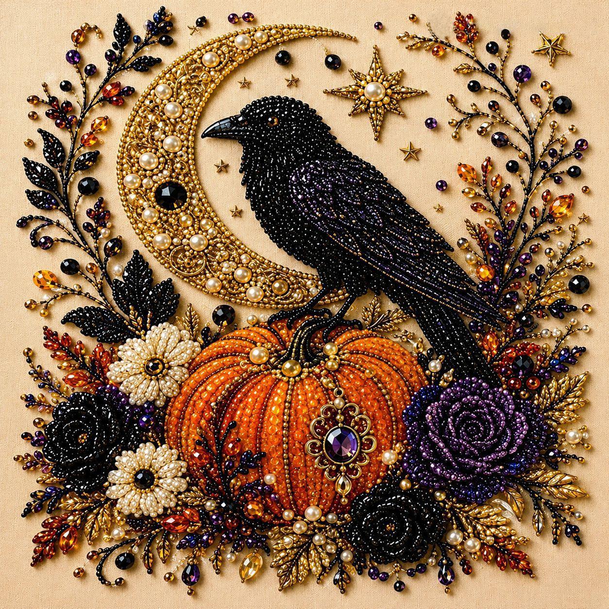 ✨🐈‍⬛ Halloween Black Cat Diamond Art Kit – DIY Hanging Ornament👻