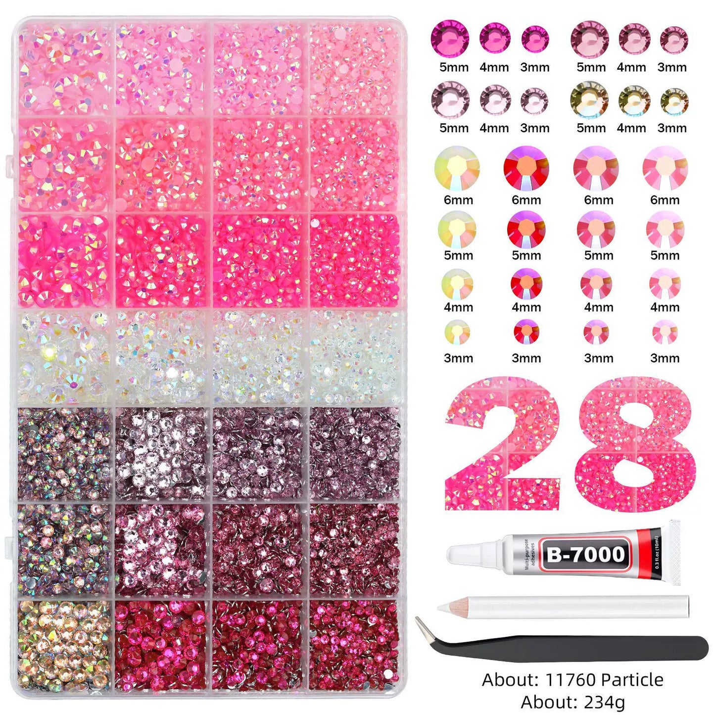 💎 Jelly Flatback RhinestonesBedazzling Kit, DlY Diamond Art
