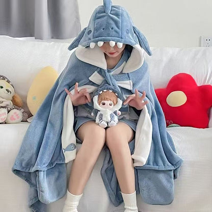 🎁【summerween】1pc Unisex Wearable Blanket Bat  Hooded Cape