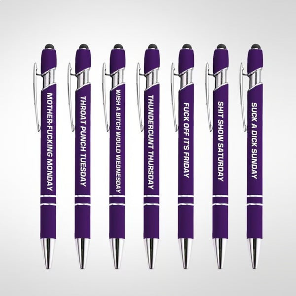 ✍️7 Pcs Funny Adult Gel Pen Set
