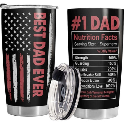 ☕ Dad Collection 20oz Tumbler with Lid, Double Wall Stainless Steel Insulated Vacuum Cup
