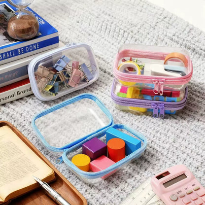 📦 High Transparency Organizer Storage Box Clear Hard Zipper Case