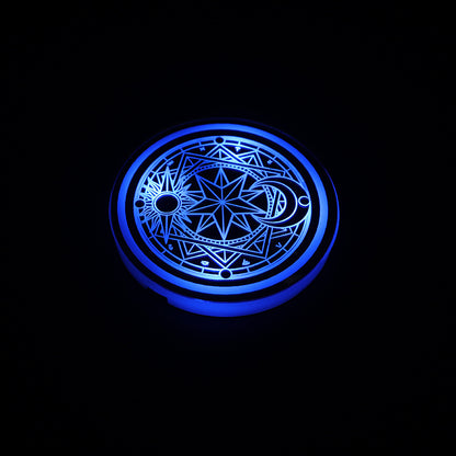 🔋7 Colors Luminous Car Atmosphere Cup Holder Pads
