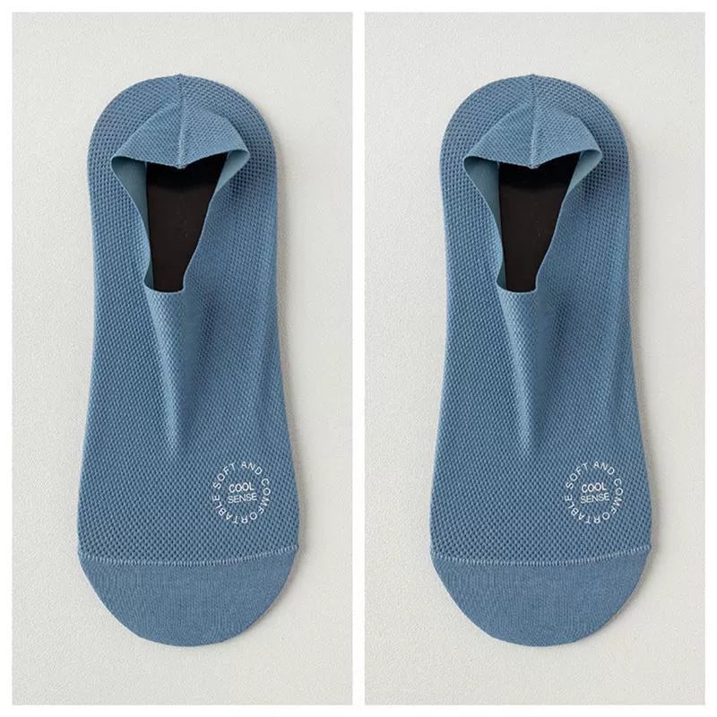 🧦7Pairs Men's Invisible Socks – Lightweight summer style with breathable mesh and cotton soles; moisture-wicking