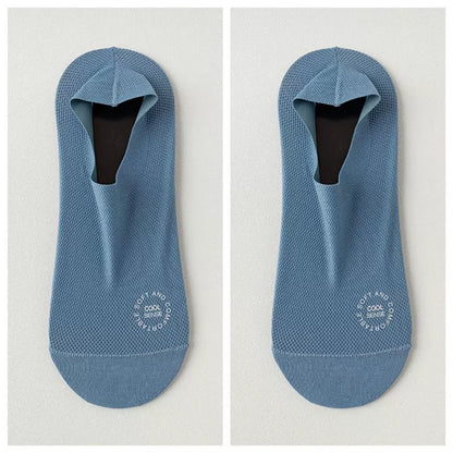 🧦7Pairs Men's Invisible Socks – Lightweight summer style with breathable mesh and cotton soles; moisture-wicking