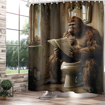 🌋Dinosaur Volcano Waterproof Fabric Shower Curtain