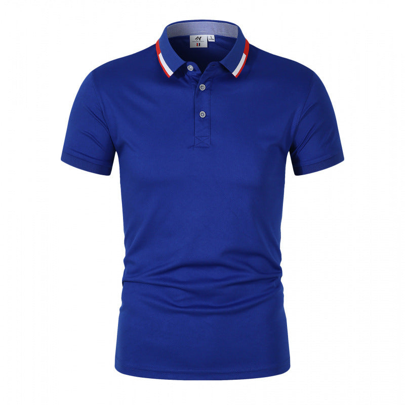 Men's Cotton-Simulated Polo Cultural T-Shirt
