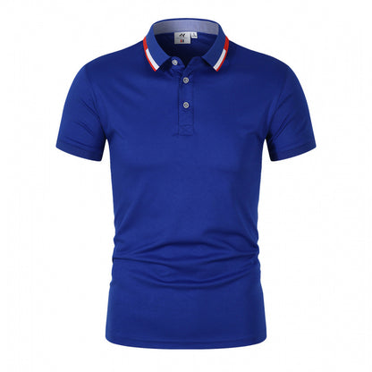 Men's Cotton-Simulated Polo Cultural T-Shirt