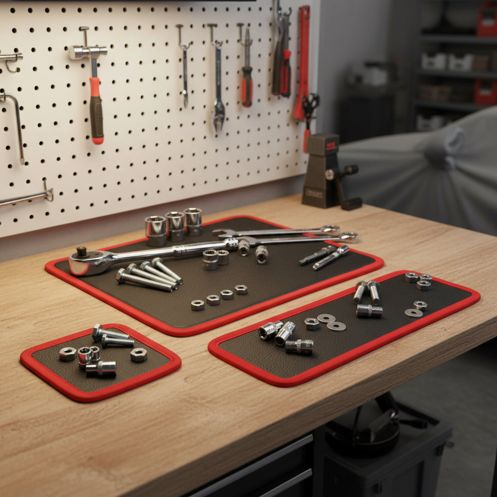 🧲🛠️ Flexible Magnetic Tool Mat & Tray Holder