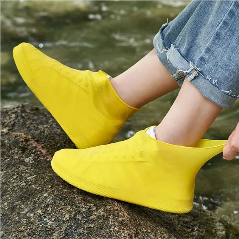 Silicone Rainproof Shoe Covers, Waterproof And Wear-Resistant（A Pair）