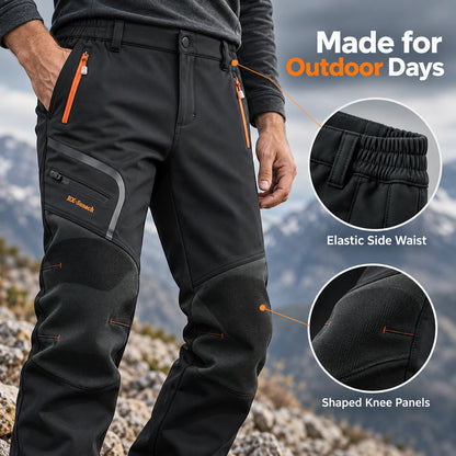👖Men’s Fleece-Lined Softshell Hiking Pants