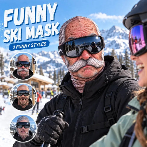 🤣 Funny Realistic Face Ski Mask – Full Coverage Balaclava for Skiing, Snowboarding & Winter Fun