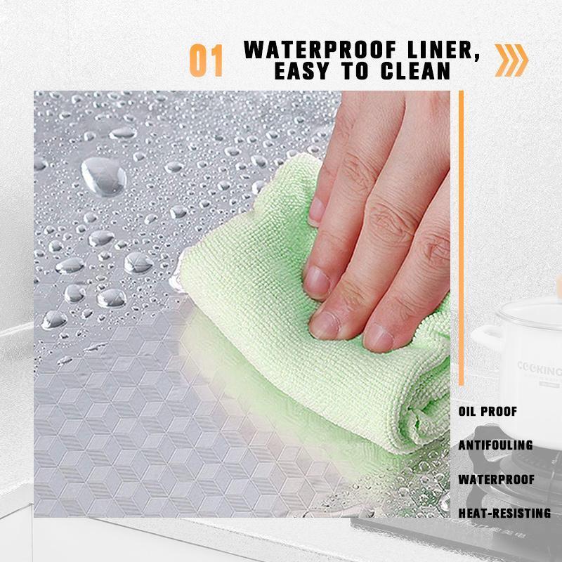 🏠 Premium Aluminum Foil Kitchen Sticker | Waterproof, Oil-Proof & Heat-Resistant DIY Wall & Cabinet Liner ✂️
