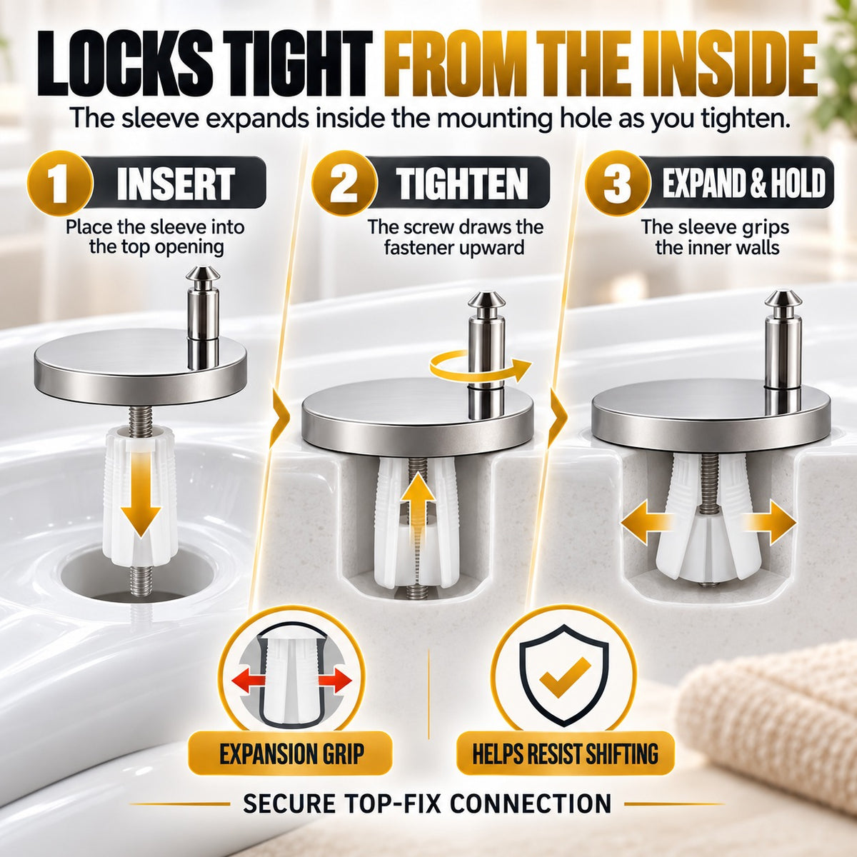 🔩🚽 Stop the Wobble Fast — Top-Fix Toilet Seat Hinge Bolts for a Firmer, More Secure Seat ✨