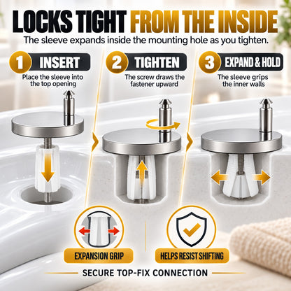 🔩🚽 Stop the Wobble Fast — Top-Fix Toilet Seat Hinge Bolts for a Firmer, More Secure Seat ✨