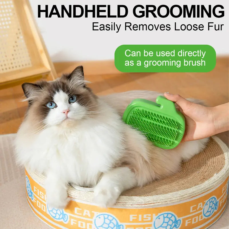 🌵 Say Goodbye to Bored Cats! 3-in-1 Cactus Self Grooming Massager with Catnip & Feather Toy