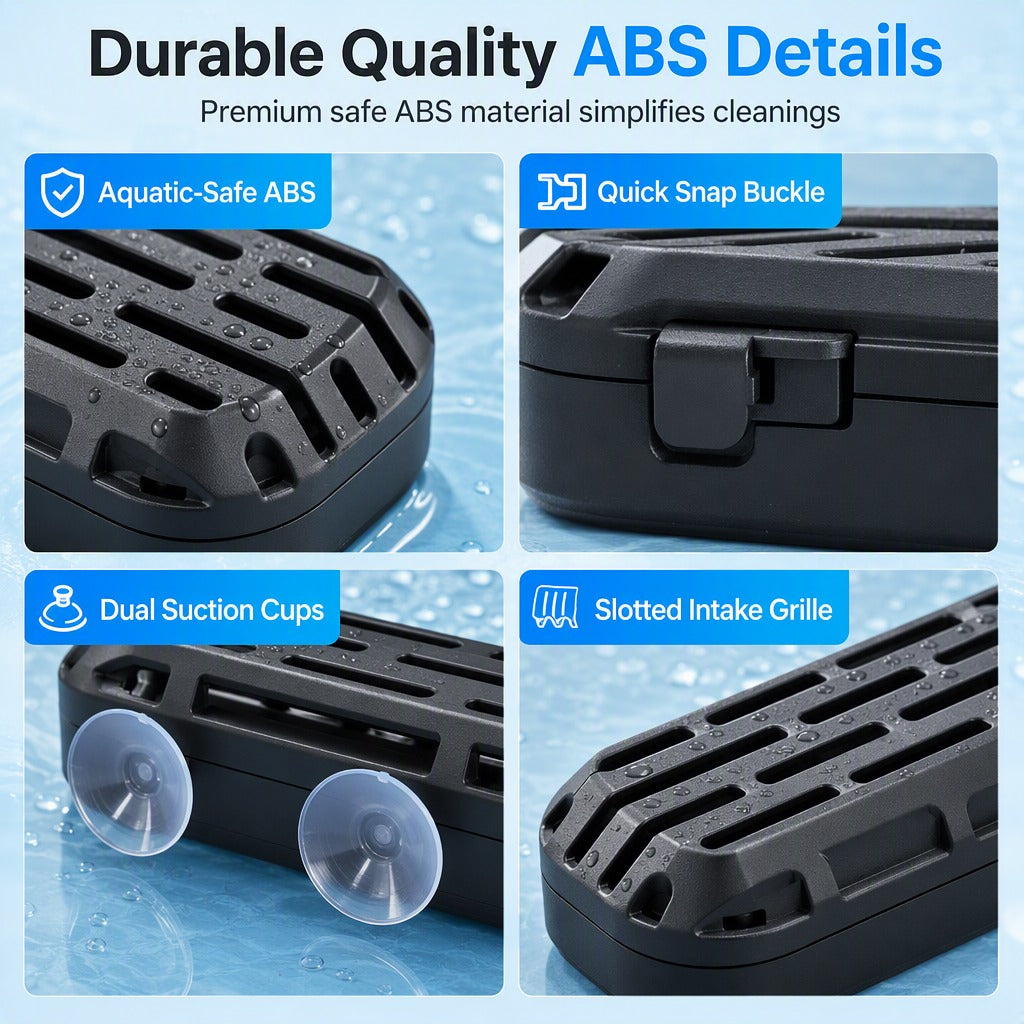 🐢Turtle Tank Poop Collector – Aquarium Waste Cleaner Box with Strong Suction Cups 🧼