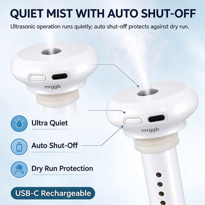 💧 Portable USB-C Cool Mist Humidifier – Tank-Free Ultrasonic Mist Maker