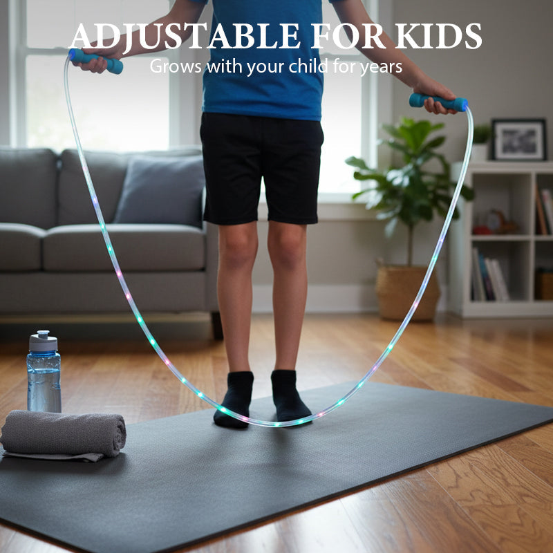 🌟Vibrant Glowing Skipping Rope – Make Night Workouts & Playtime Fun! 💫