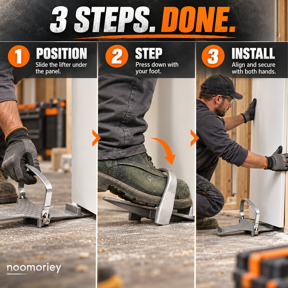 🛠️ Foot-Powered Panel Lifter – Hands-Free Door & Drywall Installation Tool