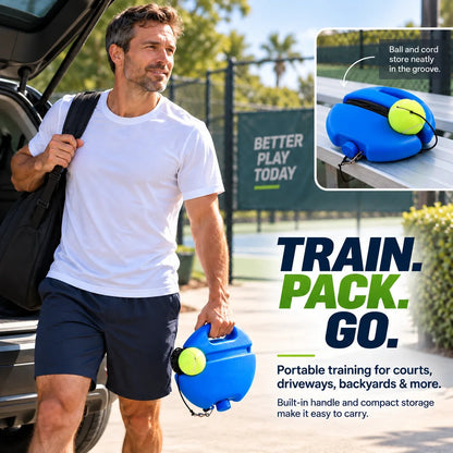 🎾 Practice Solo. Improve Faster. — Portable Tennis Rebound Trainer With Continuous Ball Return