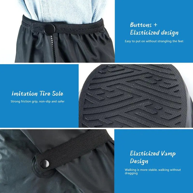 🌧️ Waterproof Rain Boot Covers ☔ | Reusable & Foldable Shoe Protector with 60° Wide Opening 🥾
