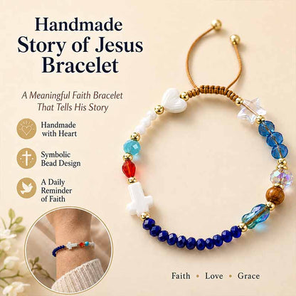 ✝️ Handmade Christian Gospel Beaded Bracelet – Inspirational Faith Story Jewelry Gift for Believers 💝