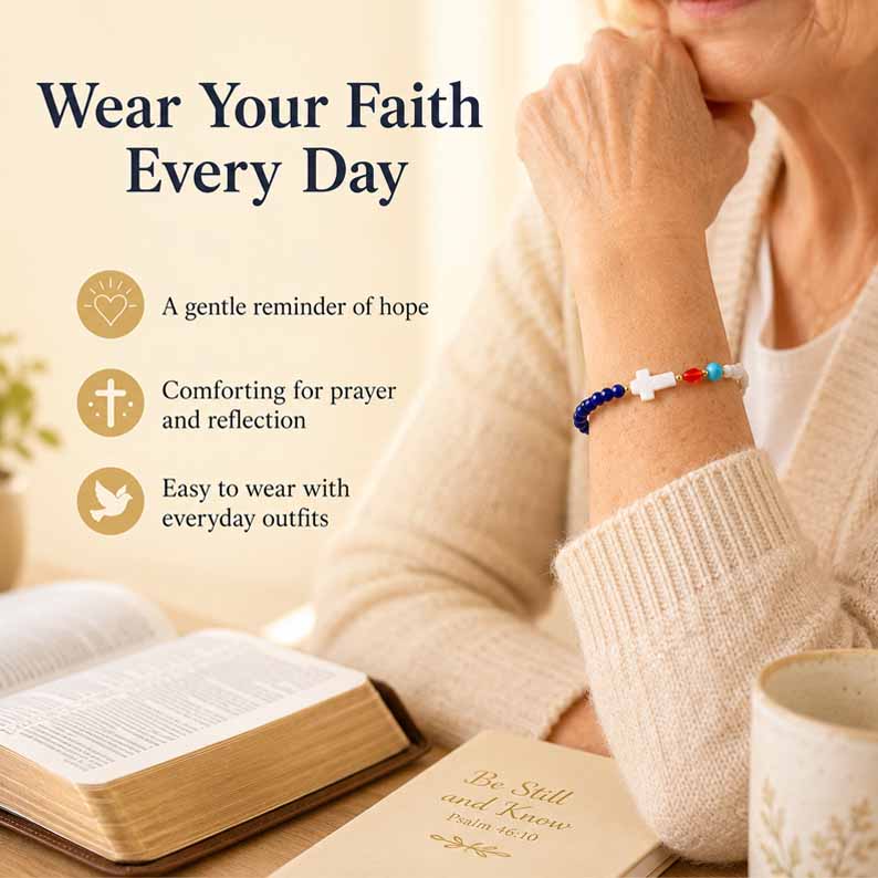 ✝️ Handmade Christian Gospel Beaded Bracelet – Inspirational Faith Story Jewelry Gift for Believers 💝