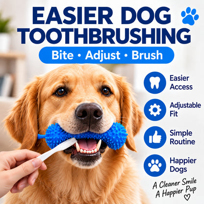 🐶Dog Brushing Aid Chew Support – Easy & Safe Teeth Cleaning Without the Struggle! 🪥