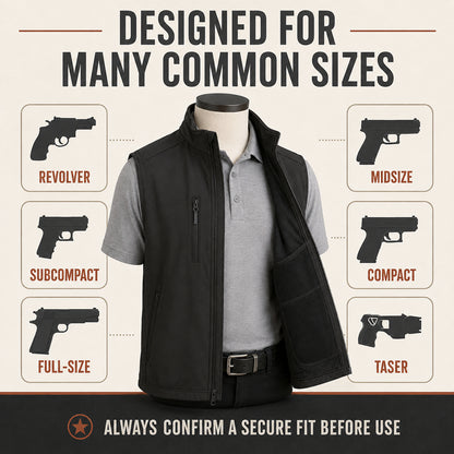 Men’s Everyday Concealment Vest –  Inner Storage