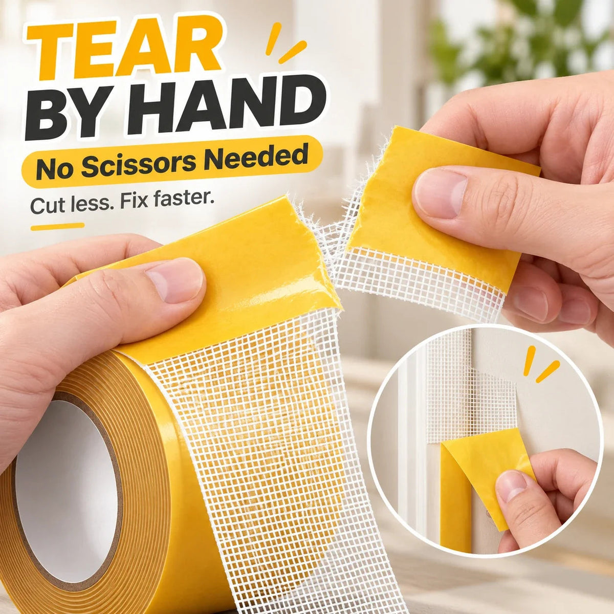 🏠 Multi-Surface Fiber Mesh Tape – Strong Hold for Carpets, Rugs & Home Decor 🛠️