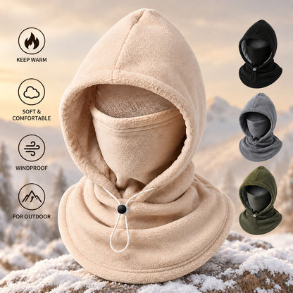 🧣Skip the Hat and Scarf – 3-in-1 Fleece Hood for Head Face & Neck