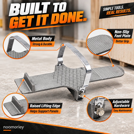 🛠️ Foot-Powered Panel Lifter – Hands-Free Door & Drywall Installation Tool