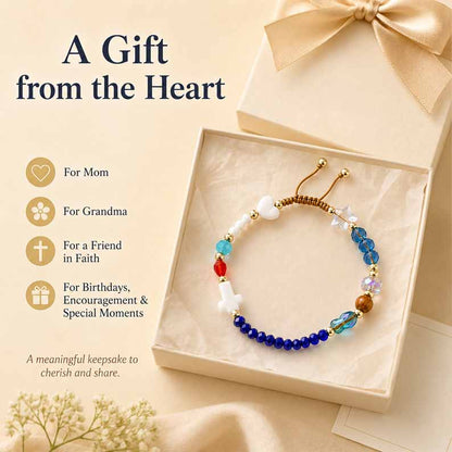 ✝️ Handmade Christian Gospel Beaded Bracelet – Inspirational Faith Story Jewelry Gift for Believers 💝
