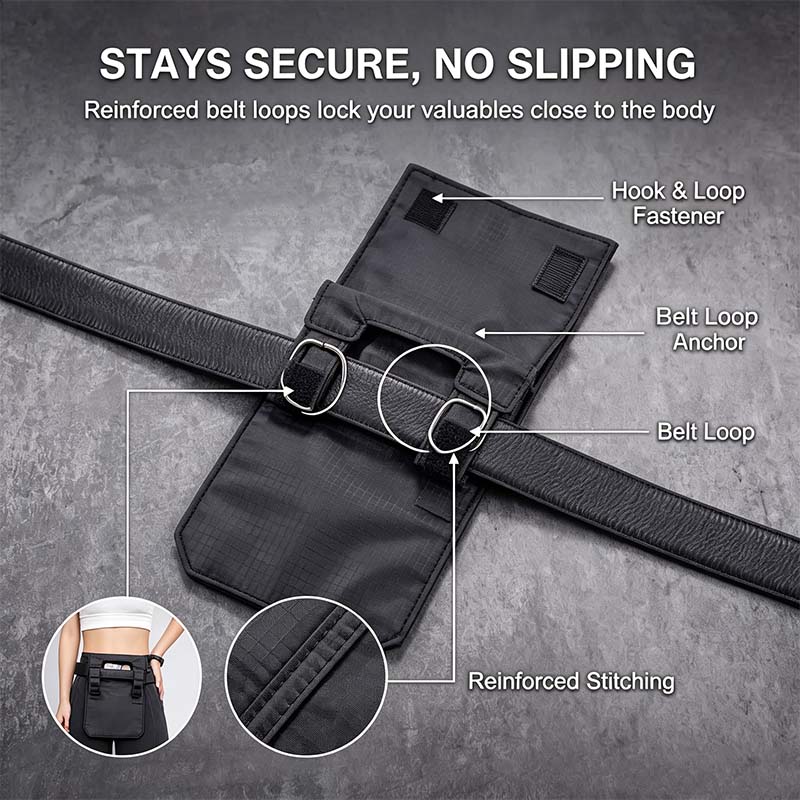 ✨ Compact Invisible Waist Bag – Discreet Storage for Phone, Passport & ID 📱💳