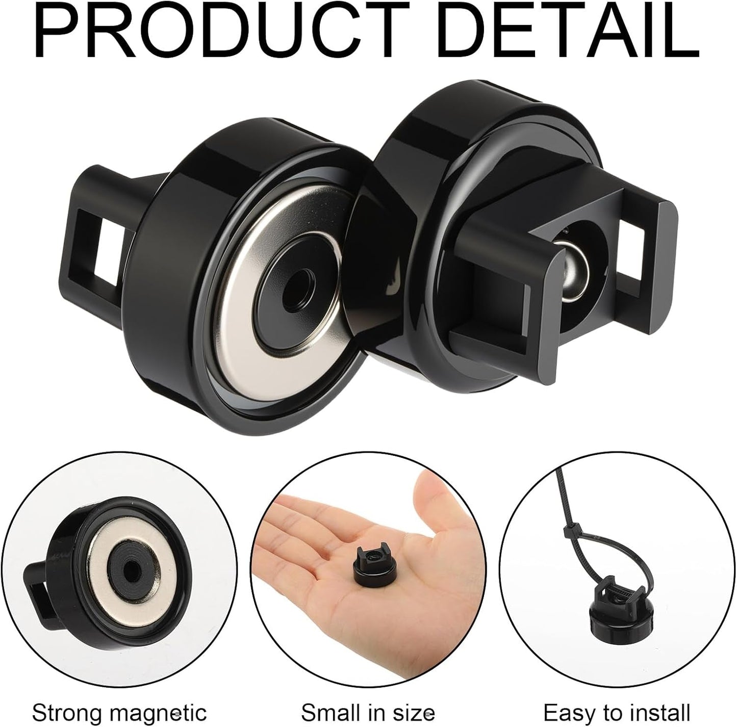 🔥🧲 12 Pack Heavy Duty Magnetic Zip Tie Mounts for Cable Management🛒