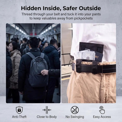 ✨ Compact Invisible Waist Bag – Discreet Storage for Phone, Passport & ID 📱💳
